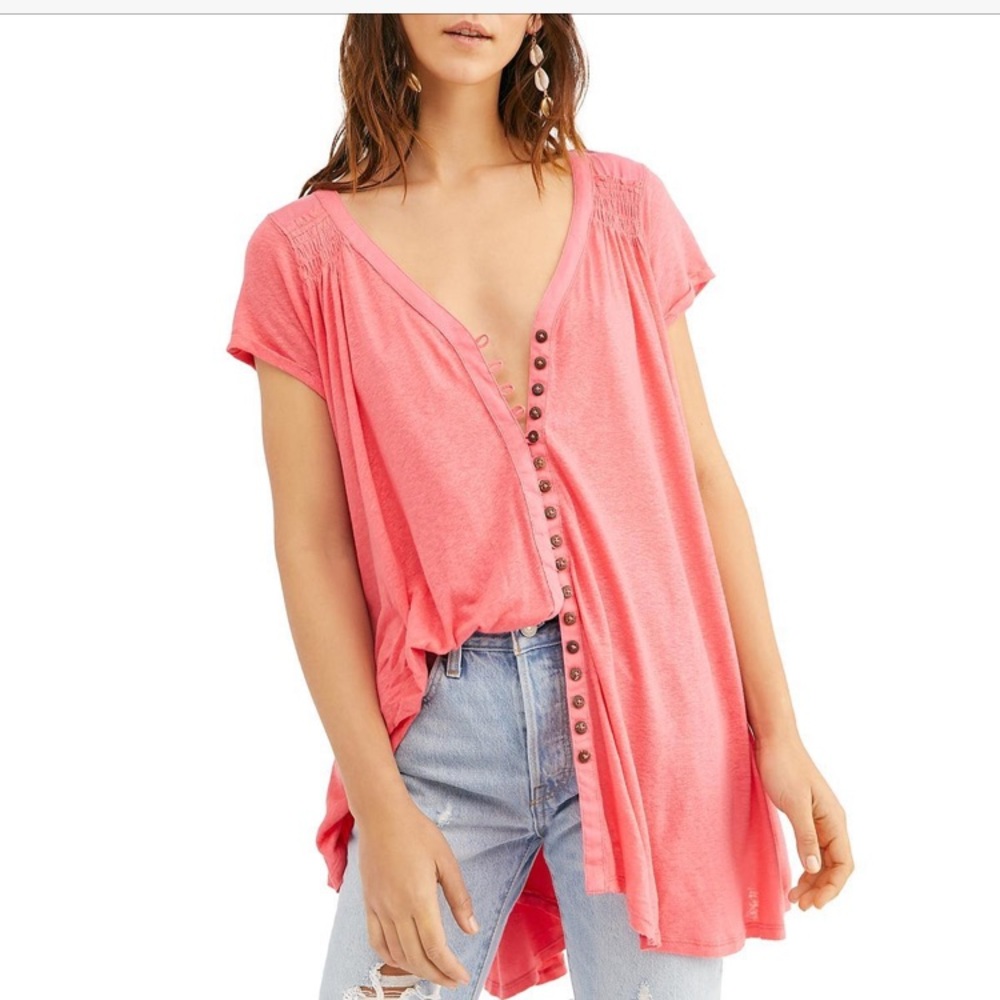 Free people pink blouse